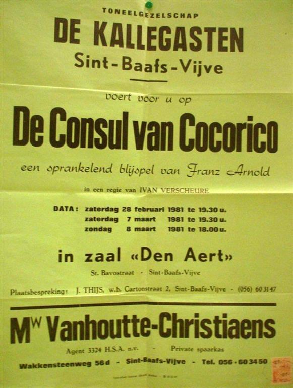 Affiche De consul van Cocorico
