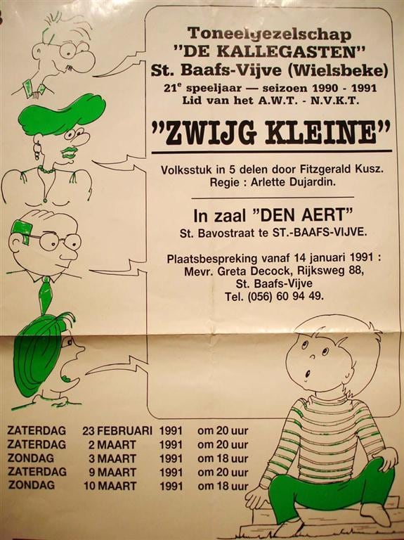 Affiche Zwijg Kleine